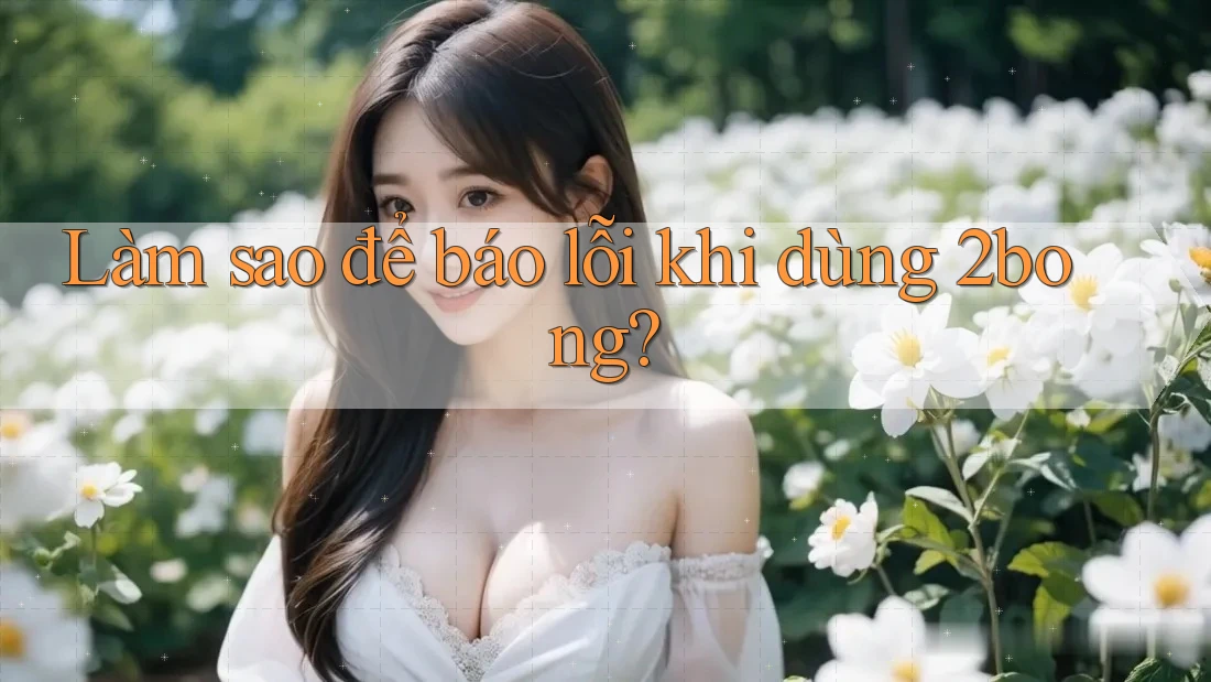Làm sao để báo lỗi khi dùng 2bong?