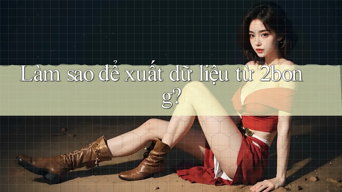Làm sao để xuất dữ liệu từ 2bong?