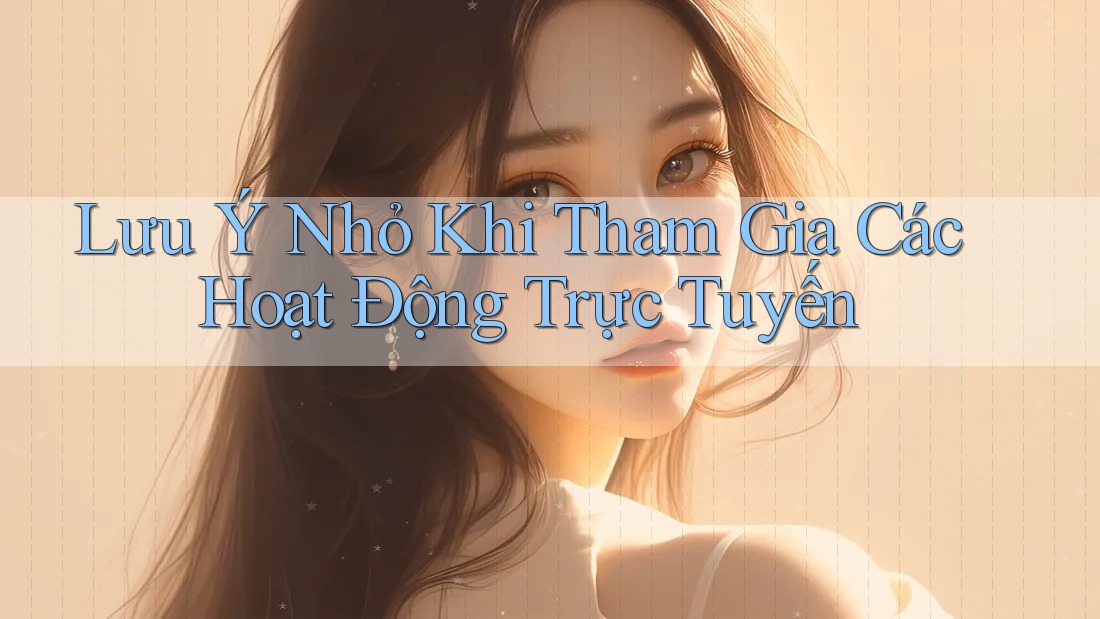 Lưu Ý Nhỏ Khi Tham Gia Các Hoạt Động Trực Tuyến Lưu Ý Nhỏ Khi Tham Gia Các Hoạt Động Trực Tuyến