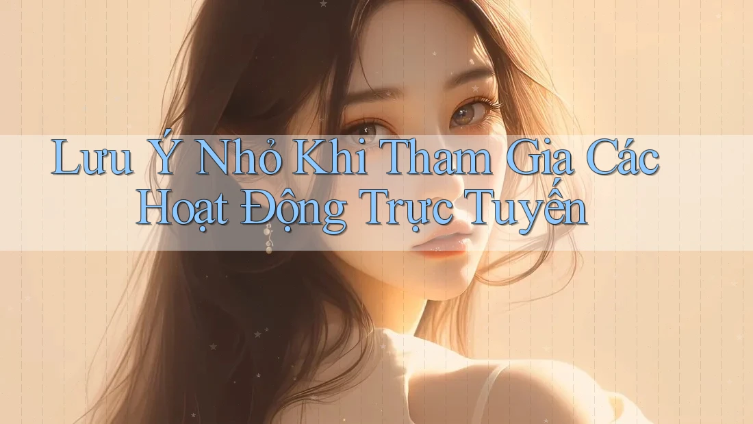 Lưu Ý Nhỏ Khi Tham Gia Các Hoạt Động Trực Tuyến